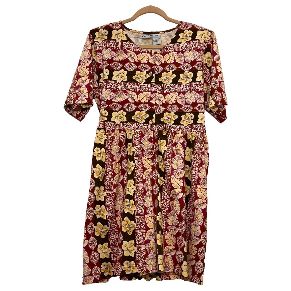Vintage Hawaiian style floral romper size M